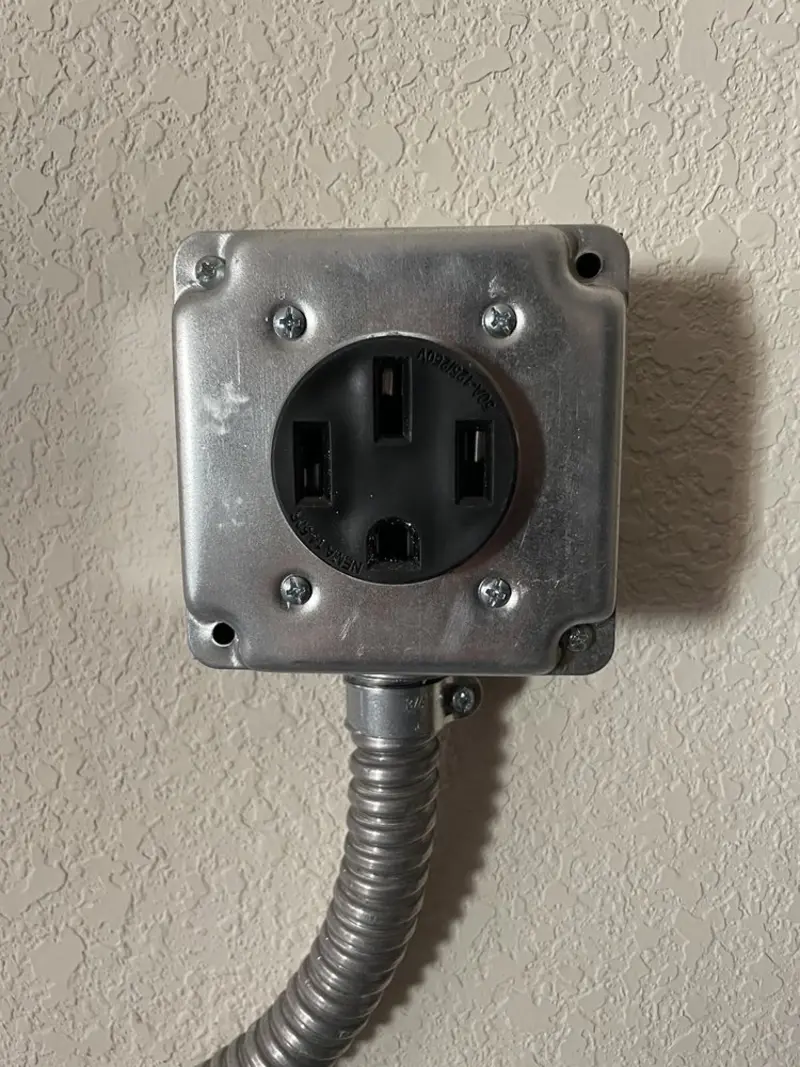 NEMA 14-50 outlet installed for Smart Home Electrical in Hallsville